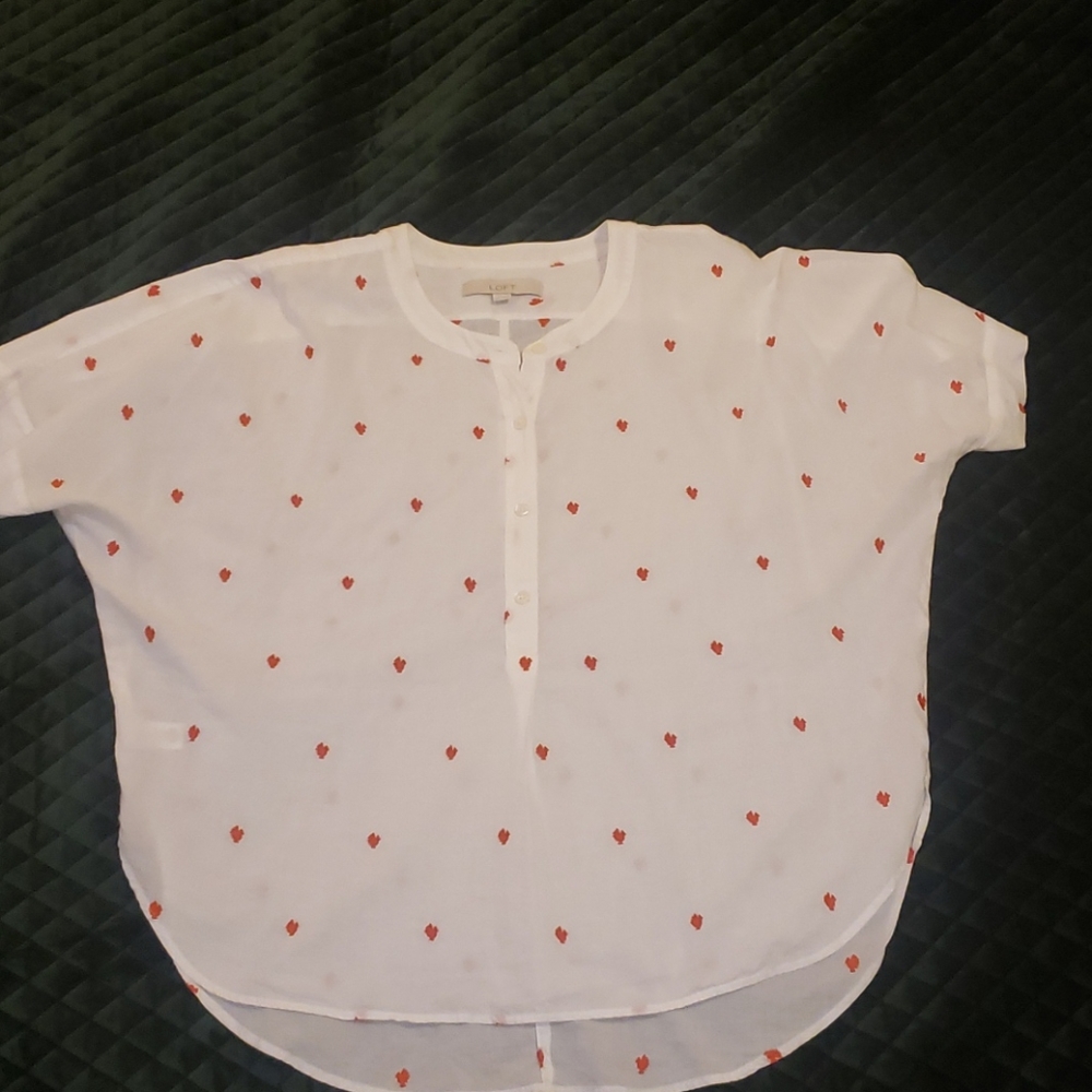 Size M LOFT Rooste Embroidered Blouse